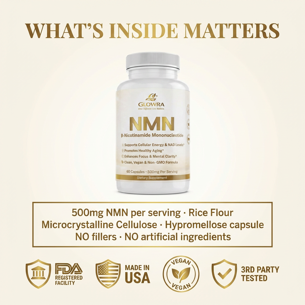 GLOWRA NMN 500MG - SELLER SHIPPING VERSION